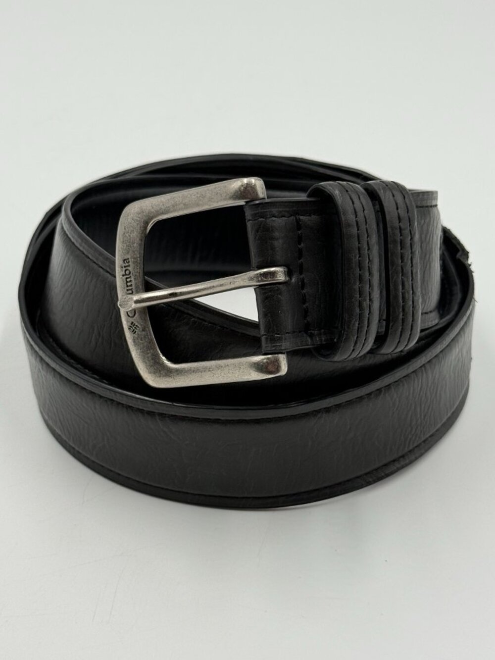 Columbia Sportswear Synthetic Leather Belt Size Large 38-40 Black 1.5" Wide Work